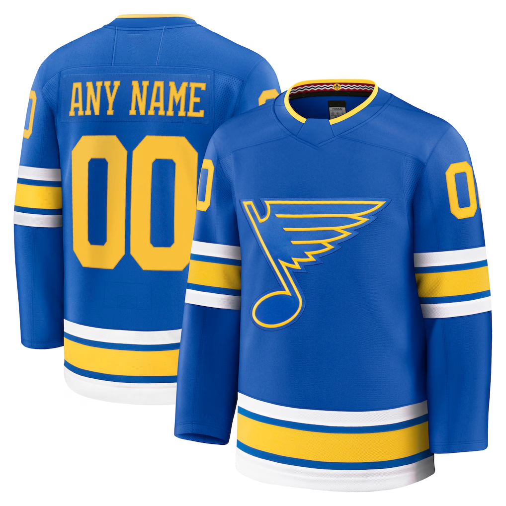 Cooneas Custom St.L.Blues Blue Home Premium Jerseys