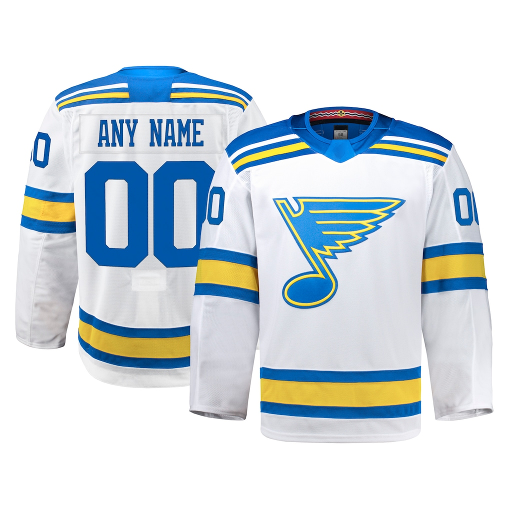 Cooneas Custom St.L.Blues White Away Authentic Pro Jerseys