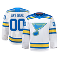 Cooneas Custom St.L.Blues White Away Authentic Pro Jerseys