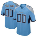 Cooneas Custom T.Titans Light Blue Home Game Any Name & Numbers Stitched Jerseys