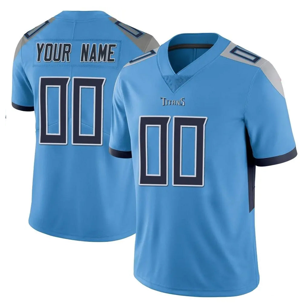 Cooneas Custom T.Titans Light Blue Limited Vapor Untouchable Home Game Any Name & Numbers Stitched Jerseys