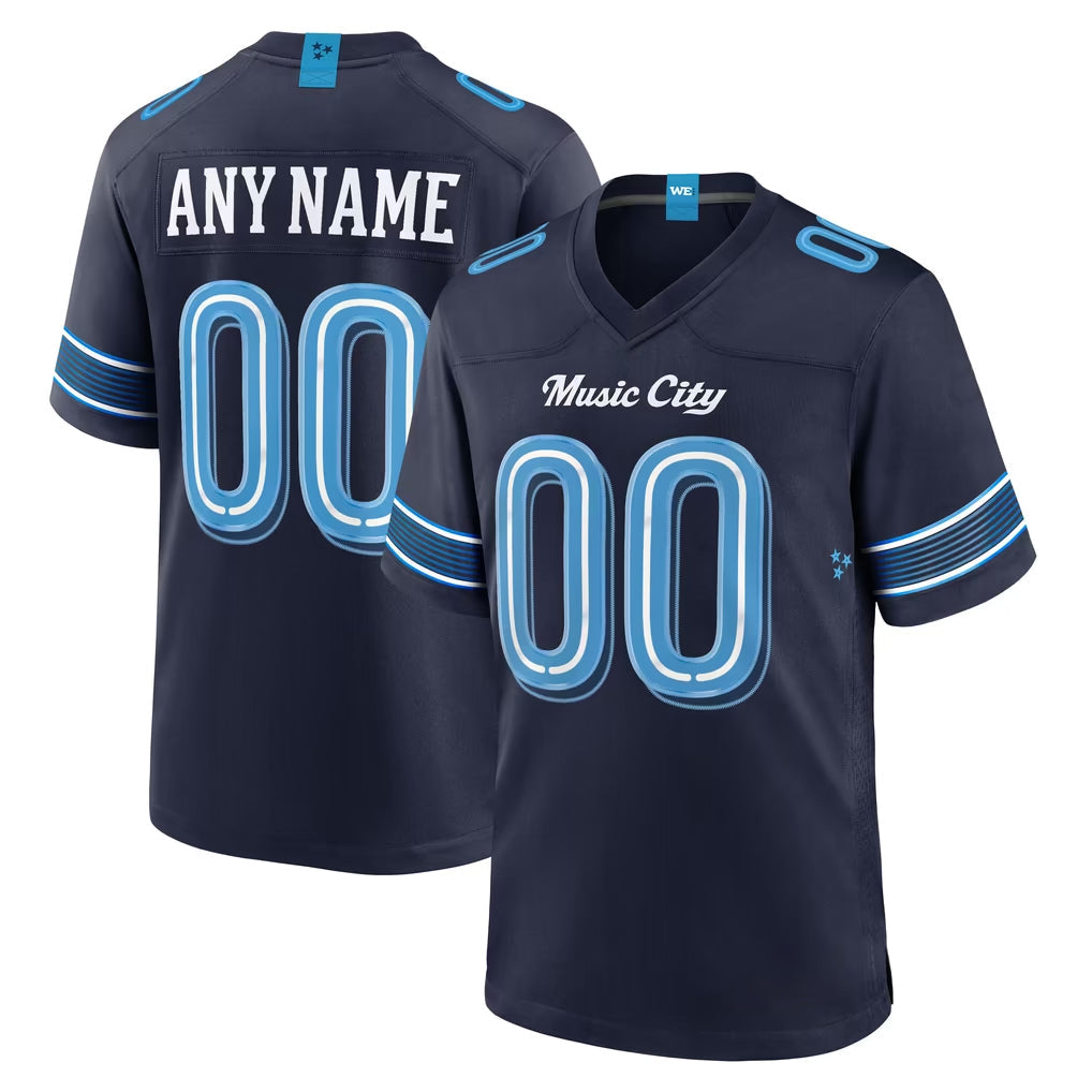 Cooneas Custom T.Titans Navy 2026 Rivalries Collection Home Game Any Name & Numbers Stitched Jerseys