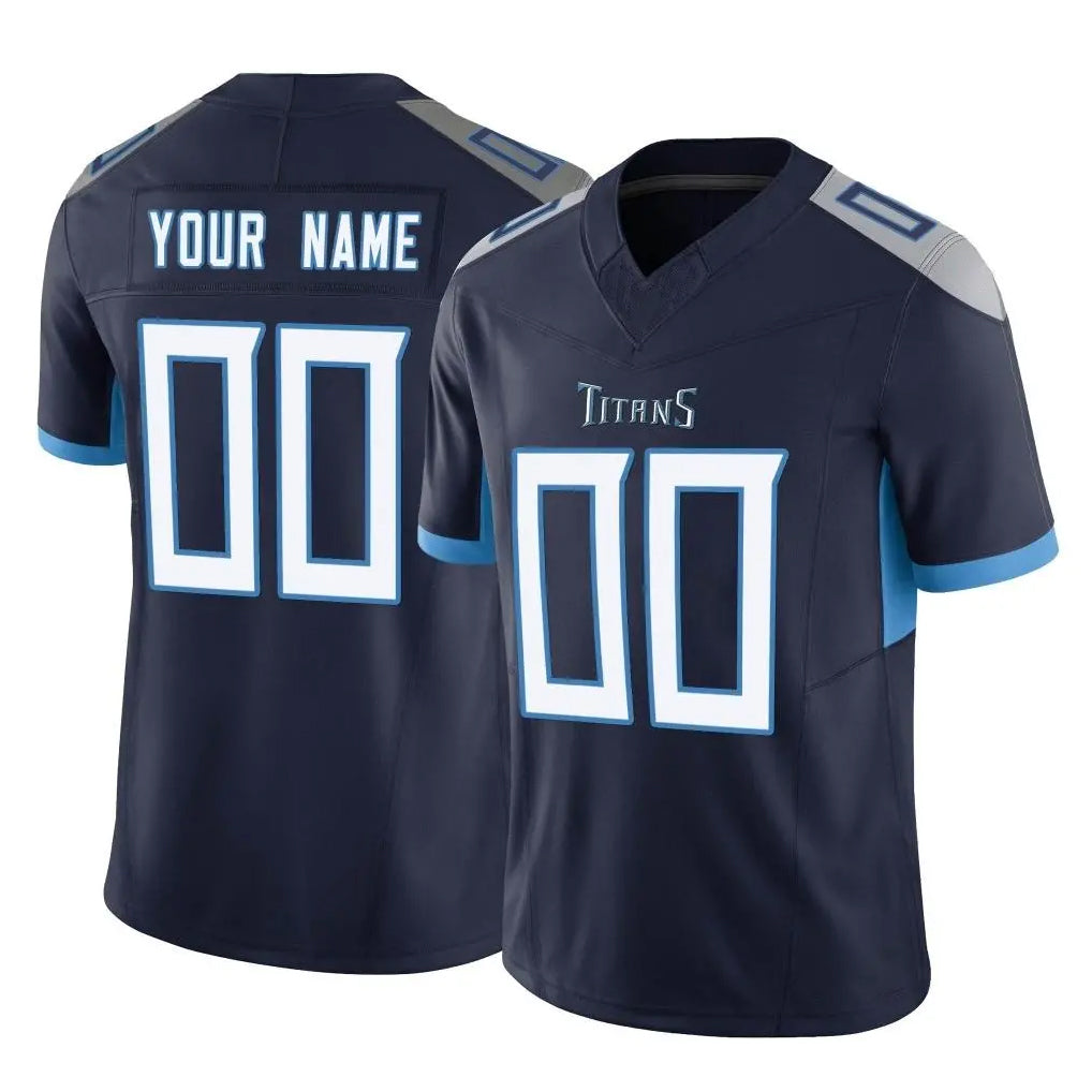 Cooneas Custom T.Titans Navy Limited Vapor F.U.S.E. Home Game Any Name & Numbers Stitched Jerseys