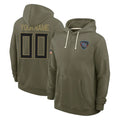 Cooneas Custom T.Titans Olive Salute to Service Hoodies Home Game Any Name & Numbers Stitched Jerseys