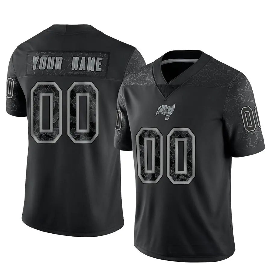 Cooneas Custom TB.Buccaneers Black RFLCTV Limited Stitched Jerseys