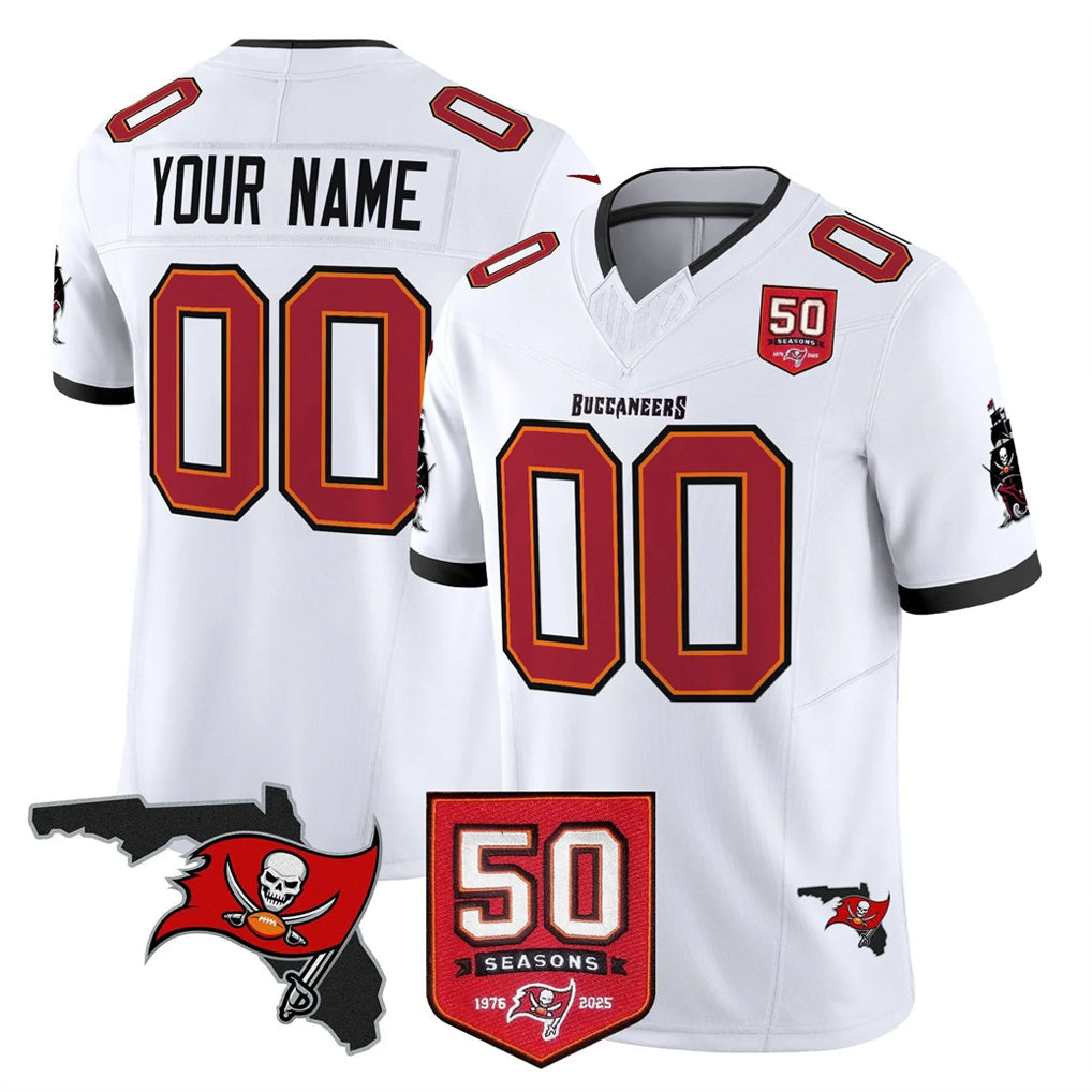 Cooneas Custom TB.Buccaneers White Limited 2026 Season Vapor F.U.S.E. Home Game Any Name & Numbers Stitched Jerseys