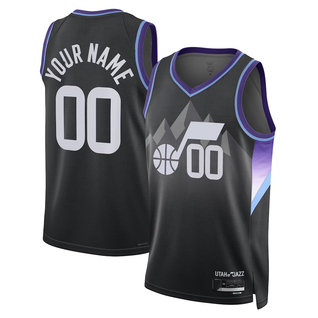 Cooneas Custom U.Jazz Black 2025 Swingman Jerseys - Statement Edition