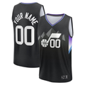 Cooneas Custom U.Jazz Fanatics Black Fast Break Jerseys - Statement Editio