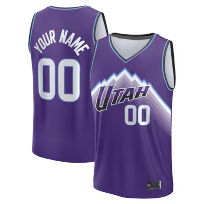 Cooneas Custom U.Jazz Fanatics Purple Fast Break Replica Custom Jerseys - Icon Edition