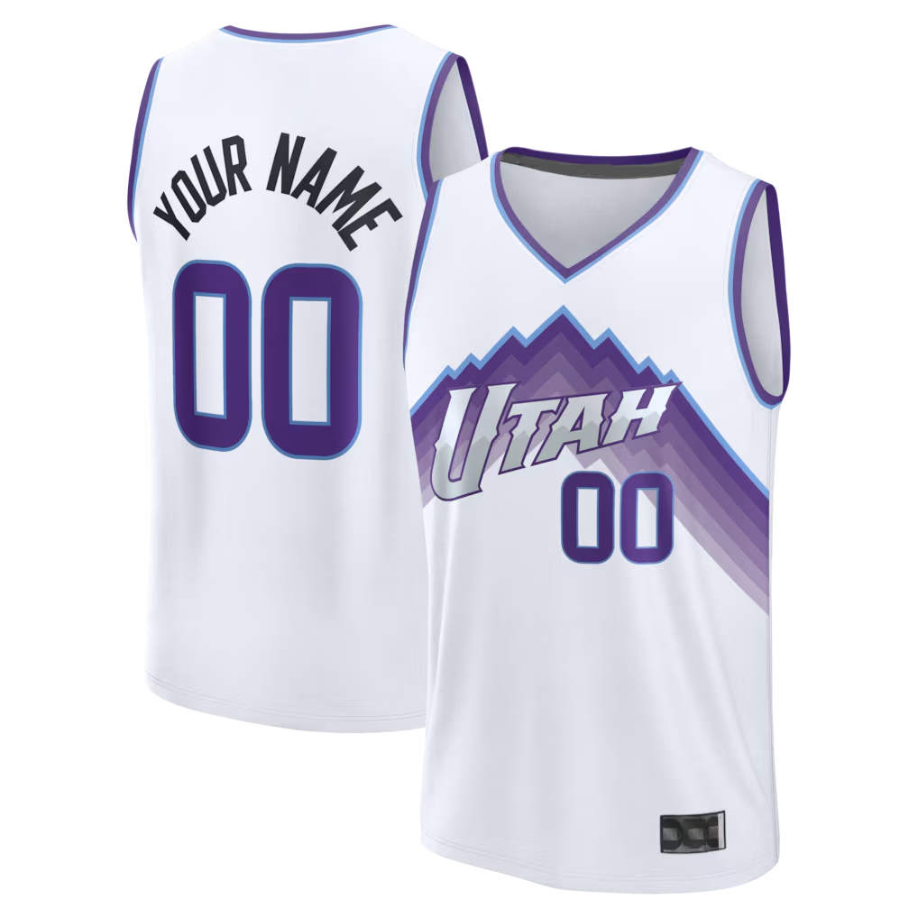 Cooneas Custom U.Jazz Fanatics White Fast Break Replica Jerseys - Association Edition