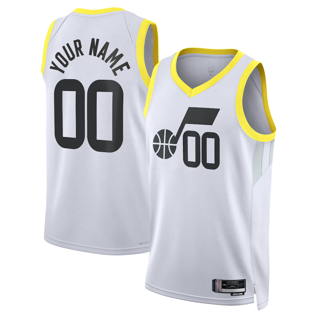 Cooneas Custom U.Jazz White Swingman Jerseys - Association Edition