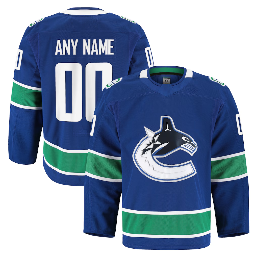 Cooneas Custom V.Canucks Blue Home Authentic Pro Jerseys