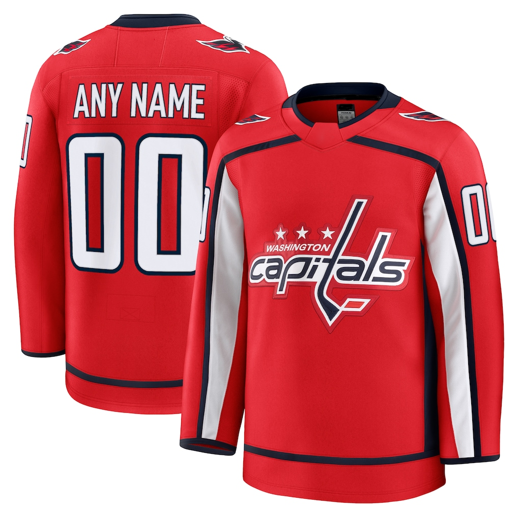 Cooneas Custom W.Capitals Red Home Premium Jerseys