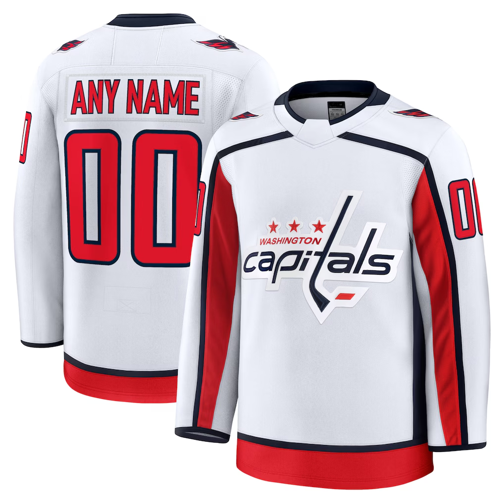 Cooneas Custom W.Capitals White Away Premium Jerseys