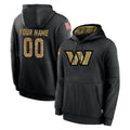Cooneas Custom W.Commanders Black Salute to Service Performance Pullover Hoodies Home Game Any Name & Numbers Stitched Jerseys
