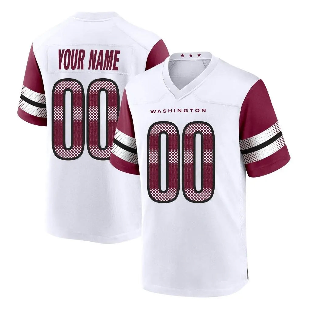 Cooneas Custom W.Commanders White Game Home Any Name & Numbers Stitched Jerseys