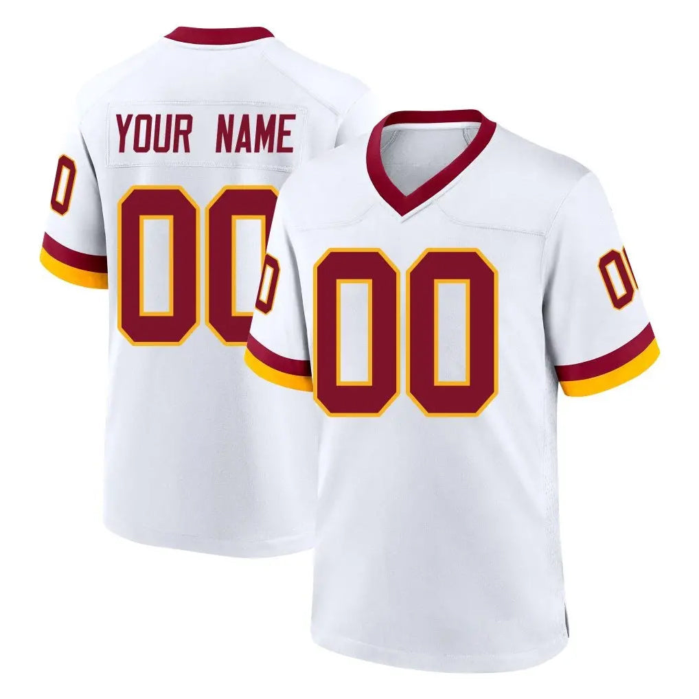 Cooneas Custom W.Commanders White Home Game Any Name & Numbers Stitched Jerseys