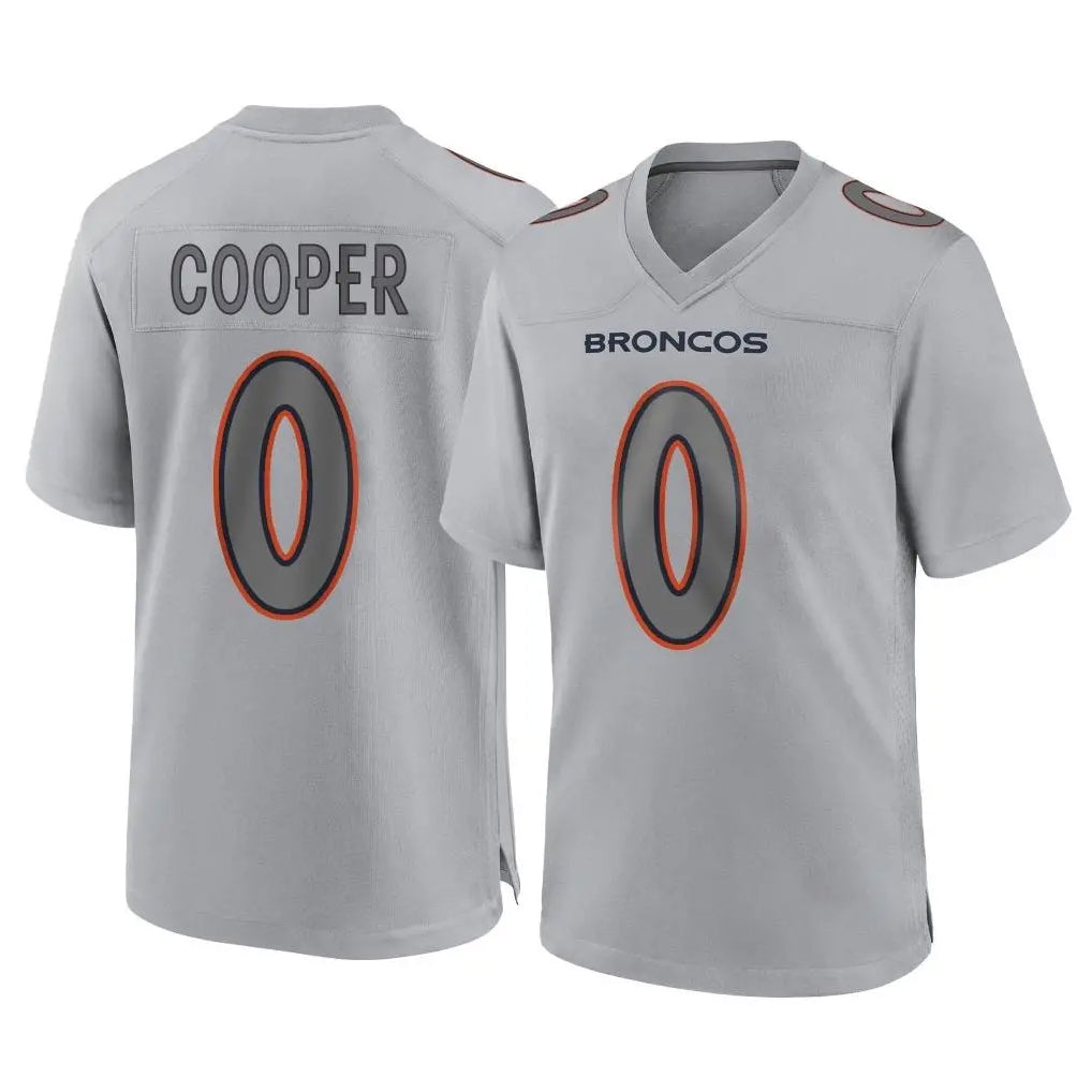 Cooneas D.Broncos #0 Jonathon Cooper Player Gray Atmosphere Fashion Limited Game Stitched Jerseys
