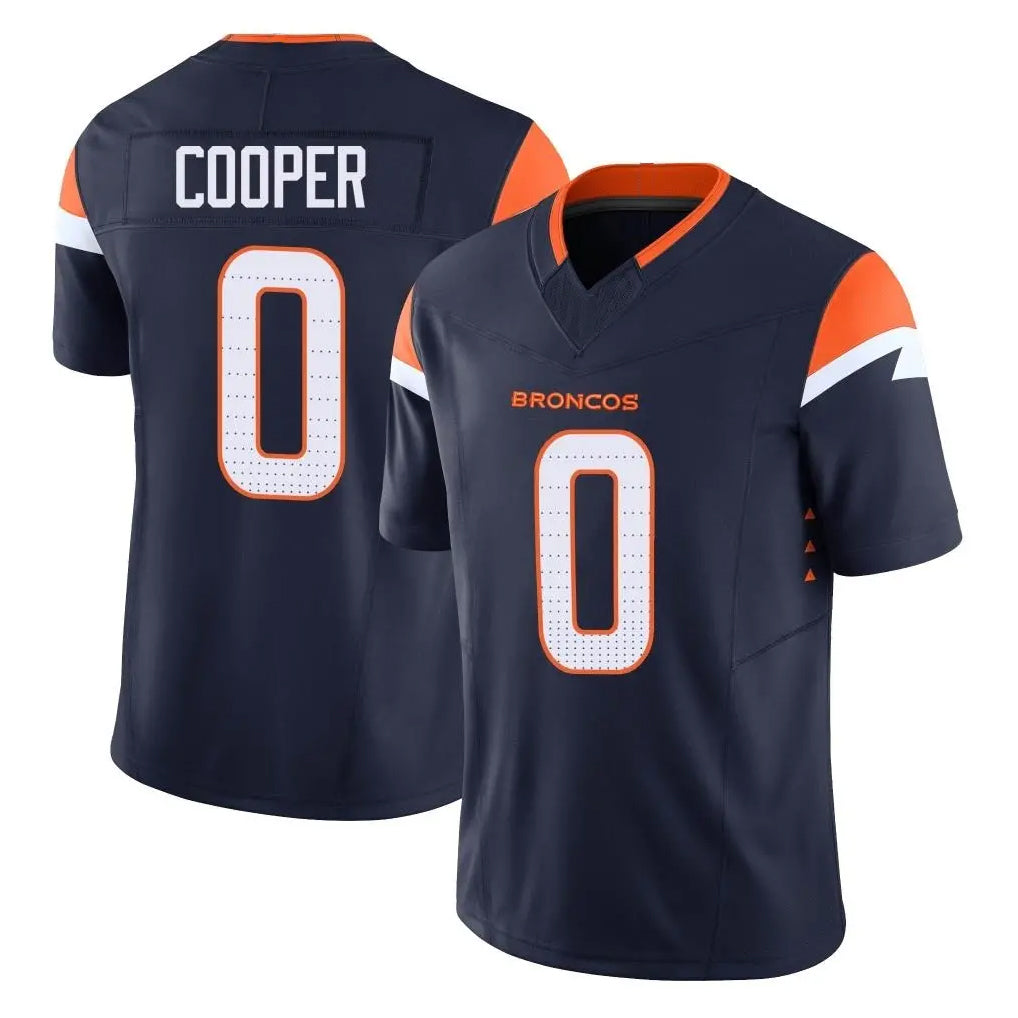 Cooneas D.Broncos #0 Jonathon Cooper Player Navy Limited Vapor F.U.S.E. Home Game Stitched Jerseys