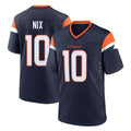Cooneas D.Broncos #10 Bo Nix Player Navy Home Game Stitched Jerseys
