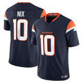Cooneas D.Broncos #10 Bo Nix Player Navy Vapor F.U.S.E. Limited Stitched Jerseys