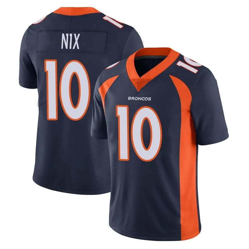 Cooneas D.Broncos #10 Bo Nix Player Navy Vapor Untouchable Limited Game Stitched Jerseys