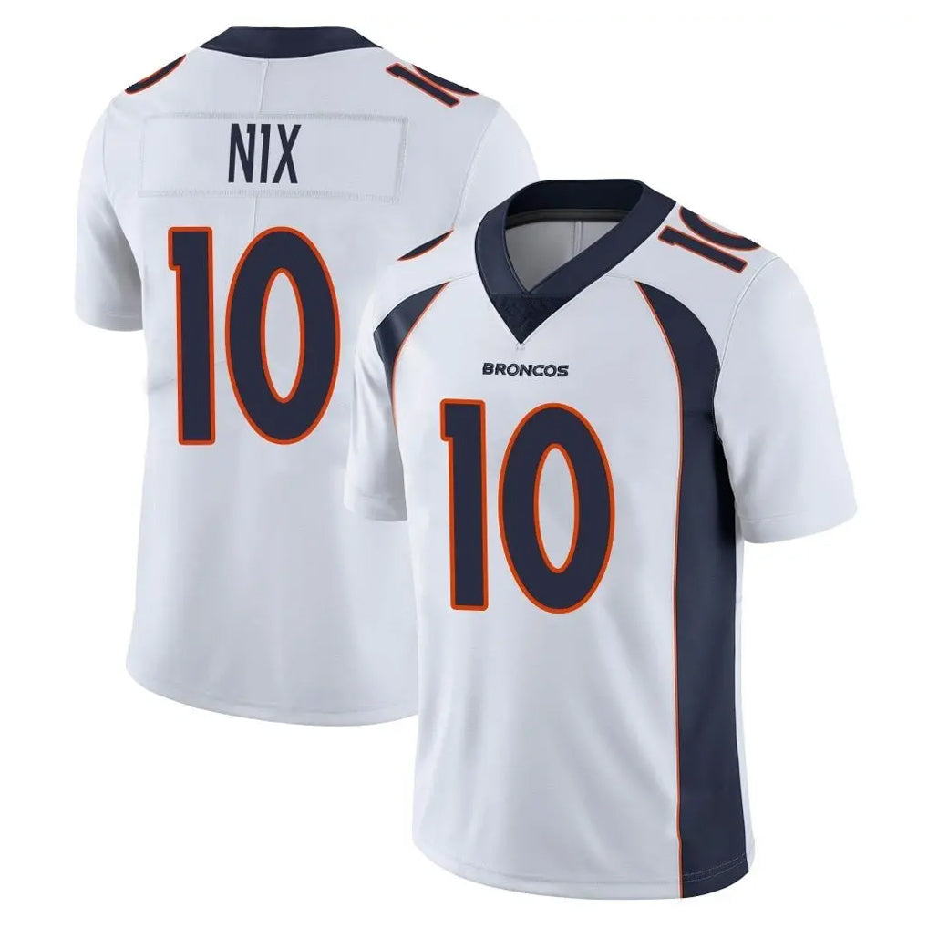 Cooneas D.Broncos #10 Bo Nix Player White Vapor Untouchable Limited Home Game Stitched Jerseys