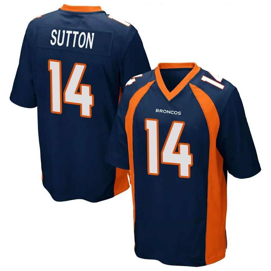 Cooneas D.Broncos #14 Courtland Sutton Player Navy Game Stitched Jerseys