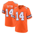 Cooneas D.Broncos #14 Courtland Sutton Player Orange Alternate Collection Throwback Game Stitched Jerseys