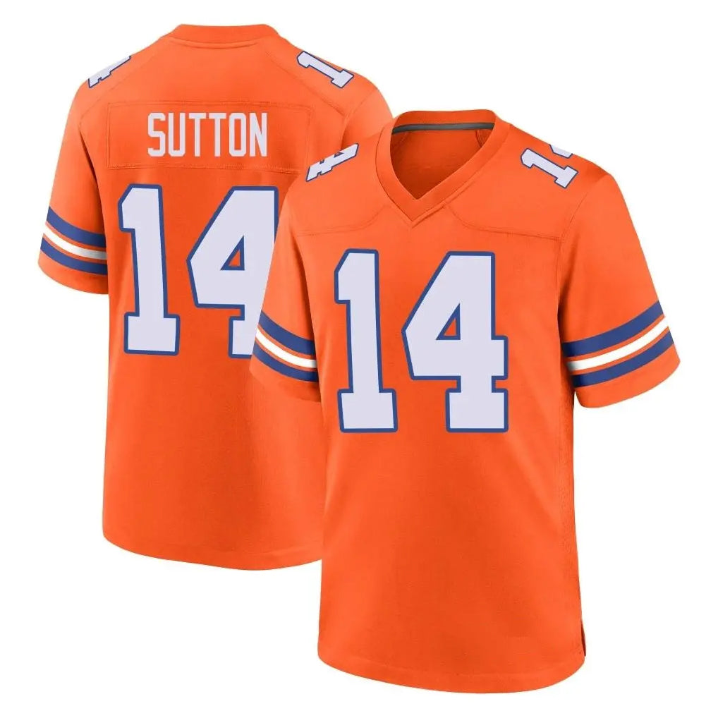 Cooneas D.Broncos #14 Courtland Sutton Player Orange Alternate Collection Throwback Game Stitched Jerseys