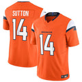 Cooneas D.Broncos #14 Courtland Sutton Player Orange Vapor F.U.S.E. Limited Stitched Jerseys
