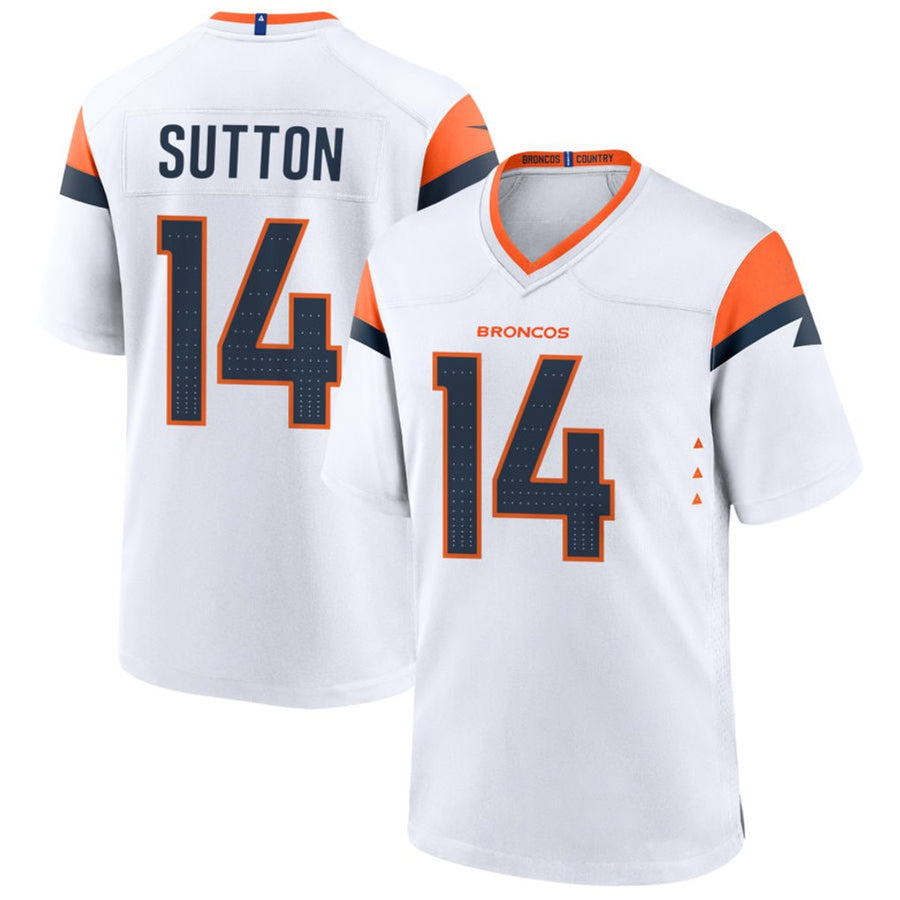 Cooneas D.Broncos #14 Courtland Sutton Player White Home Game Stitched Jerseys