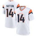 Cooneas D.Broncos #14 Courtland Sutton Player White Home Game Stitched Jerseys