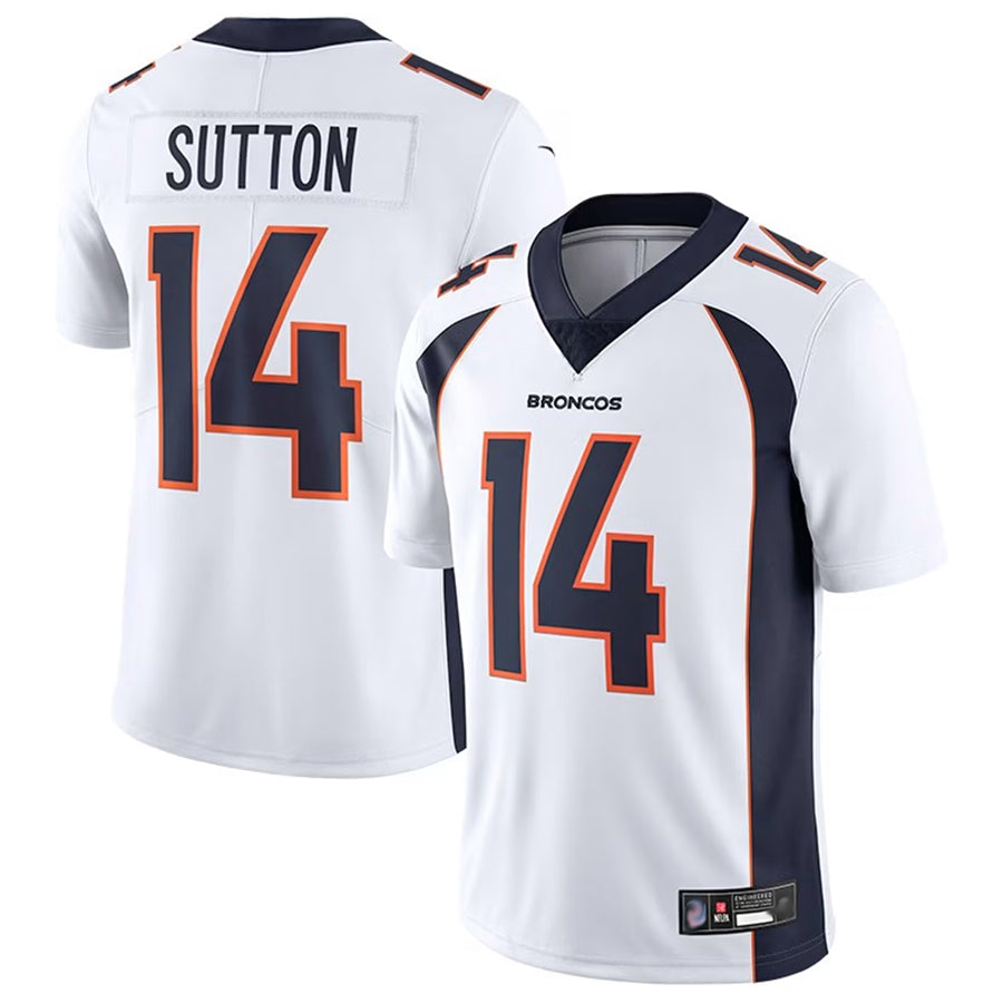 Cooneas D.Broncos #14 Courtland Sutton Player White Replica Game Stitched Jerseys