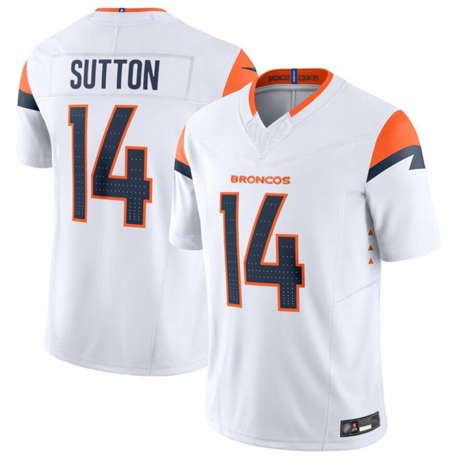 Cooneas D.Broncos #14 Courtland Sutton Player White Vapor F.U.S.E. Limited Stitched Jerseys
