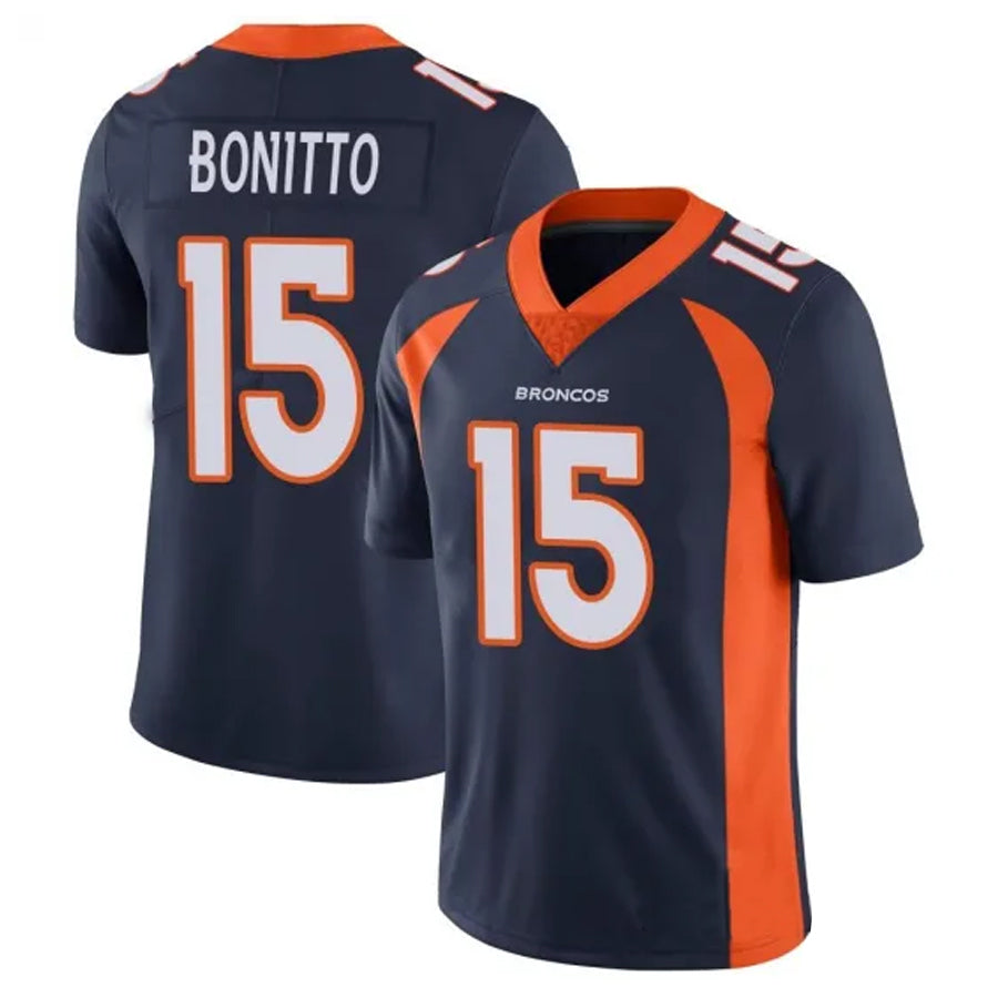 Cooneas D.Broncos #15 Nik Bonitto Player Navy Vapor Limited Stitched Jerseys