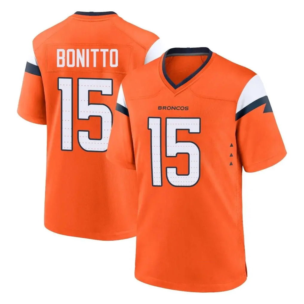 Cooneas D.Broncos #15 Nik Bonitto Player Orange Alternate Collection Throwback Game Stitched Jerseys
