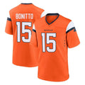 Cooneas D.Broncos #15 Nik Bonitto Player Orange Alternate Collection Throwback Game Stitched Jerseys