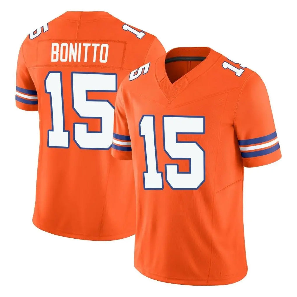 Cooneas D.Broncos #15 Nik Bonitto Player Orange Limited Alternate Vapor F.U.S.E. Throwback Game Stitched Jerseys