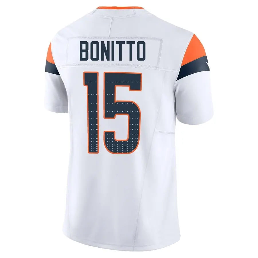 Cooneas D.Broncos #15 Nik Bonitto Player White Vapor F.U.S.E. Limited Stitched Jerseys