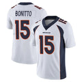 Cooneas D.Broncos #15 Nik Bonitto Player White Vapor Untouchable Limited Home Game Stitched Jerseys