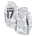 Cooneas D.Broncos #17 Jaylen Waddle Player Arctic Camo Salute to Service Hoodies Limited Game Stitched Jerseys