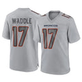Cooneas D.Broncos #17 Jaylen Waddle Player Gray Atmosphere Fashion Limited Game Stitched Jerseys