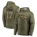 Cooneas D.Broncos #17 Jaylen Waddle Player Olive Salute to Service Pullover Hoodies Home Game Stitched Jerseys