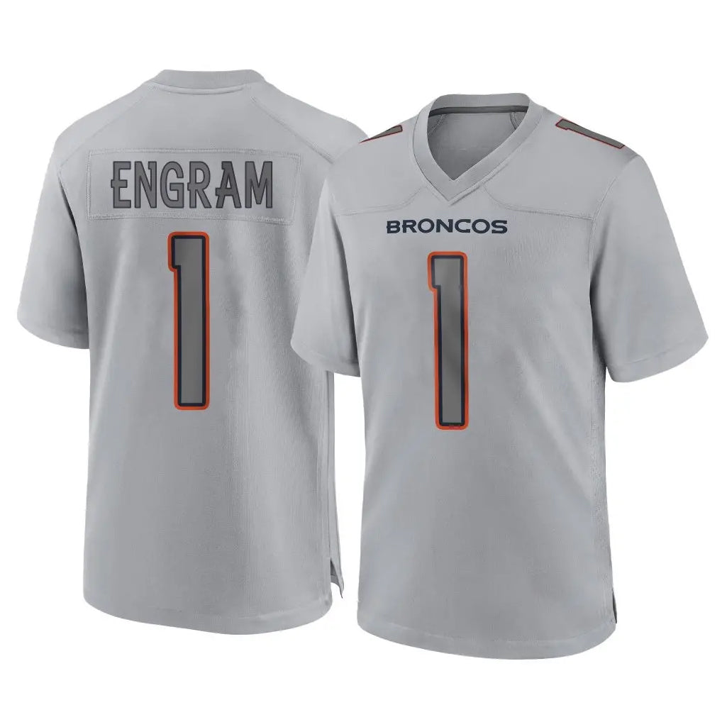 Cooneas D.Broncos #1 Evan Engram Player Gray Atmosphere Fashion Limited Game Stitched Jerseys