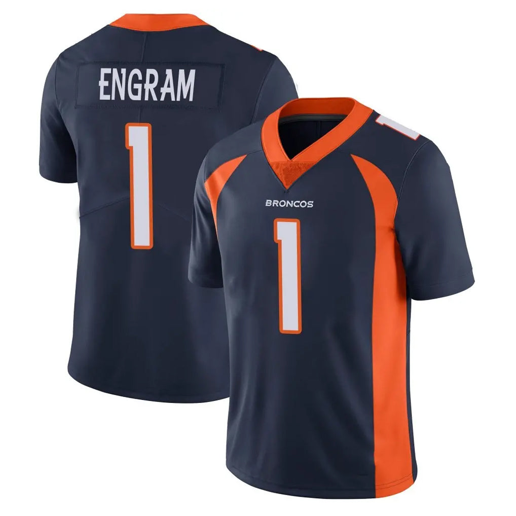 Cooneas D.Broncos #1 Evan Engram Player Navy Vapor Untouchable Limited Game Stitched Jerseys