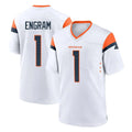 Cooneas D.Broncos #1 Evan Engram Player White Home Game Stitched Jerseys