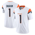 Cooneas D.Broncos #1 Evan Engram Player White Limited Vapor F.U.S.E. Home Game Stitched Jerseys