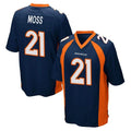 Cooneas D.Broncos #21 Riley Moss Player Navy Game Stitched Jerseys