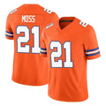 Cooneas D.Broncos #21 Riley Moss Player Orange Limited Alternate Vapor F.U.S.E. Throwback Game Stitched Jerseys